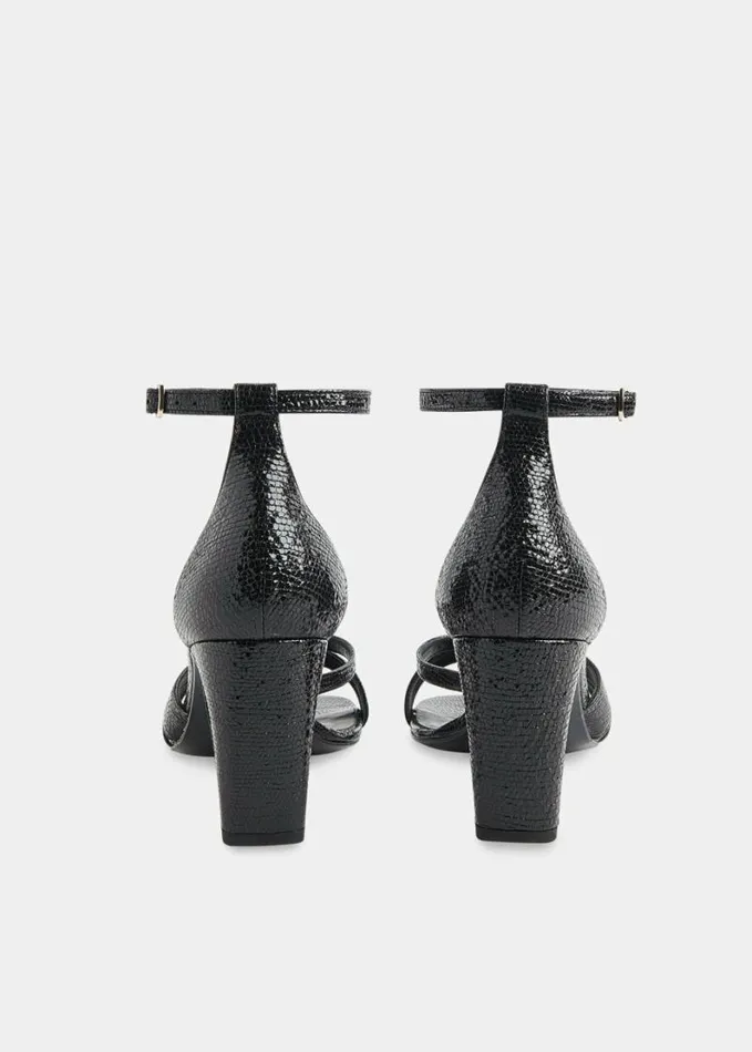Whistles Hailey Strappy Heeled Sandal Black Women Wedding Guests