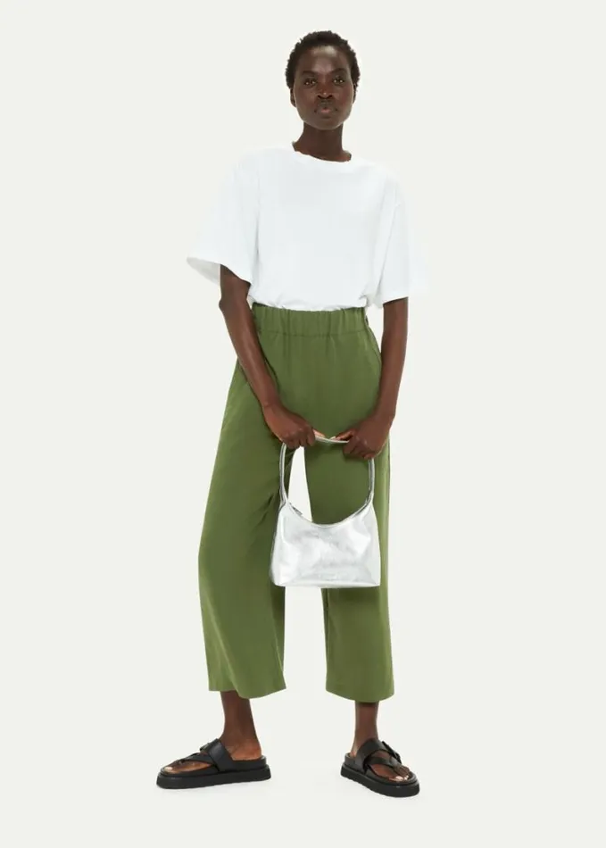 Whistles Jade Side Zip Trouser Khaki Women Pants