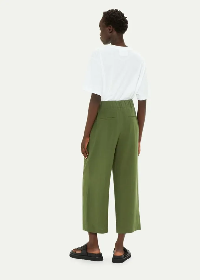 Whistles Jade Side Zip Trouser Khaki Women Pants