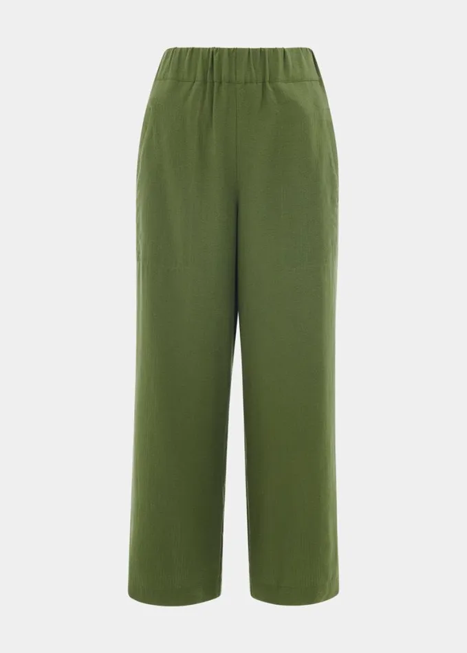 Whistles Jade Side Zip Trouser Khaki Women Pants