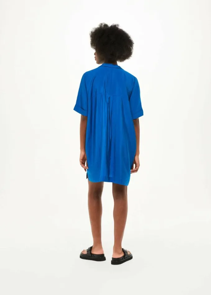 Whistles Melanie Relaxed Shirt Dress Blue Women Dresses