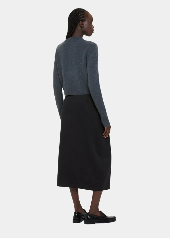 Whistles Olivia Wrap Skirt Black Women Skirts
