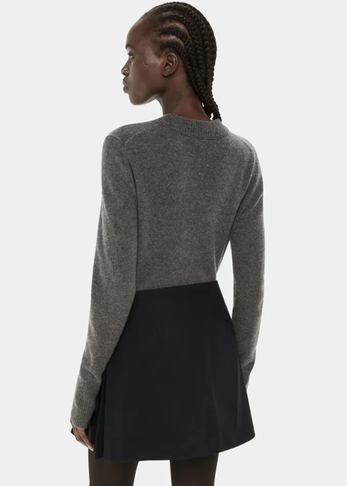 Whistles Pleated Mini Skirt Black Women Skirts