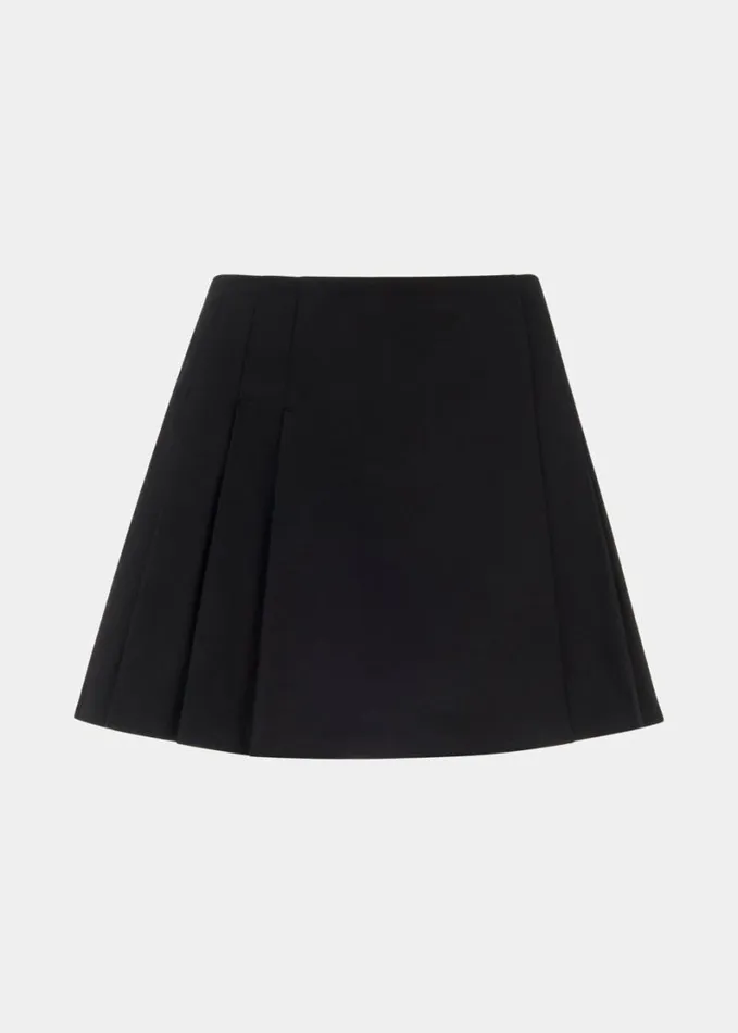 Whistles Pleated Mini Skirt Black Women Skirts