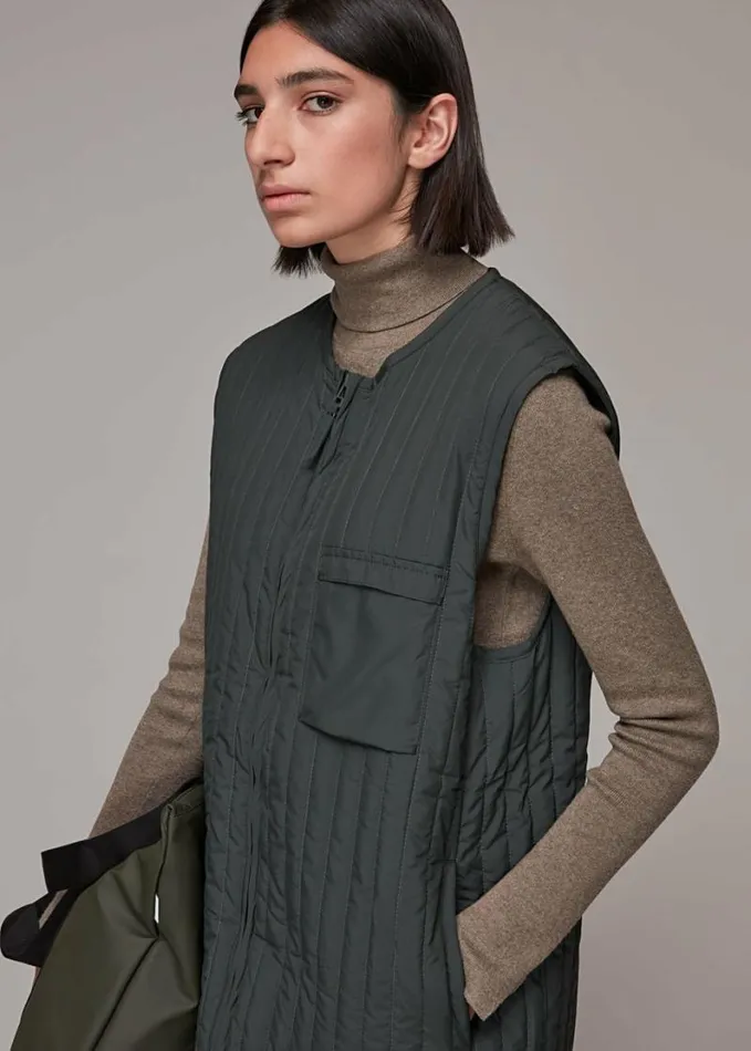 Whistles Rains Liner Vest Grey Women Coats and Jackets