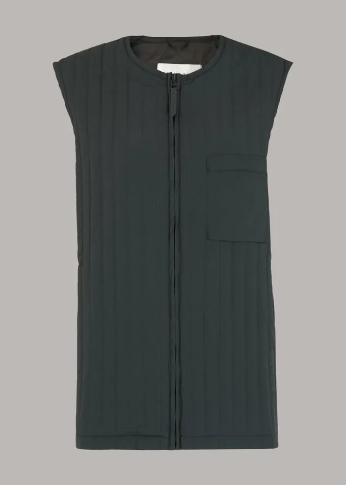 Whistles Rains Liner Vest Grey Women Coats and Jackets