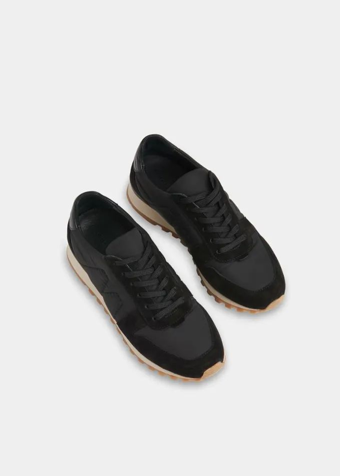Whistles Silas Padded Runner Black Women Sneakers