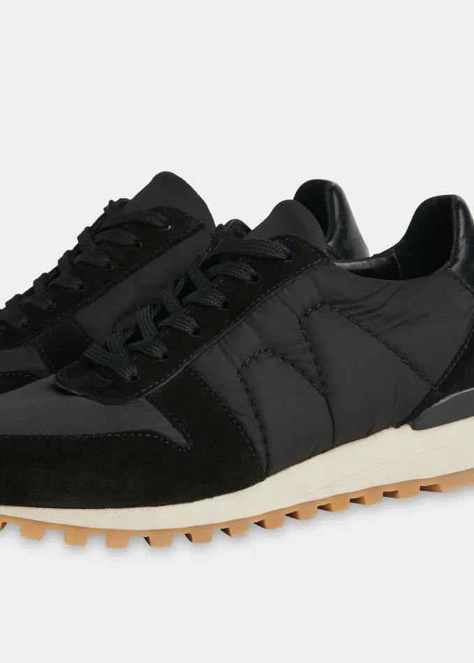 Whistles Silas Padded Runner Black Women Sneakers