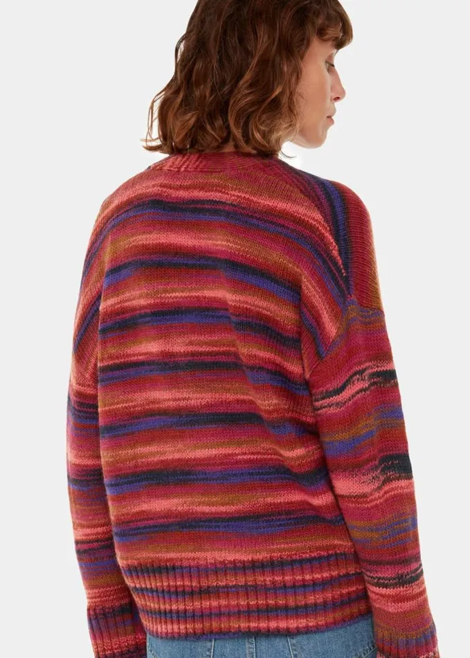 Whistles Space Dye Cardigan Multicolour Women Sweaters and Cashmere