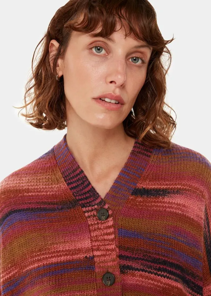 Whistles Space Dye Cardigan Multicolour Women Sweaters and Cashmere