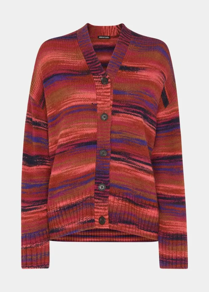 Whistles Space Dye Cardigan Multicolour Women Sweaters and Cashmere