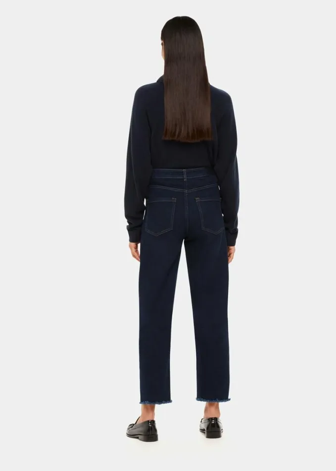 Whistles Stretch Barrel Leg Jean Dark Denim Women Pants