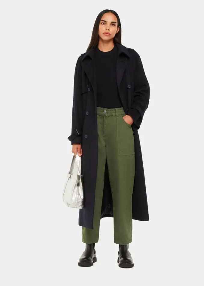 Whistles Tessa Casual Trouser Khaki Women Pants