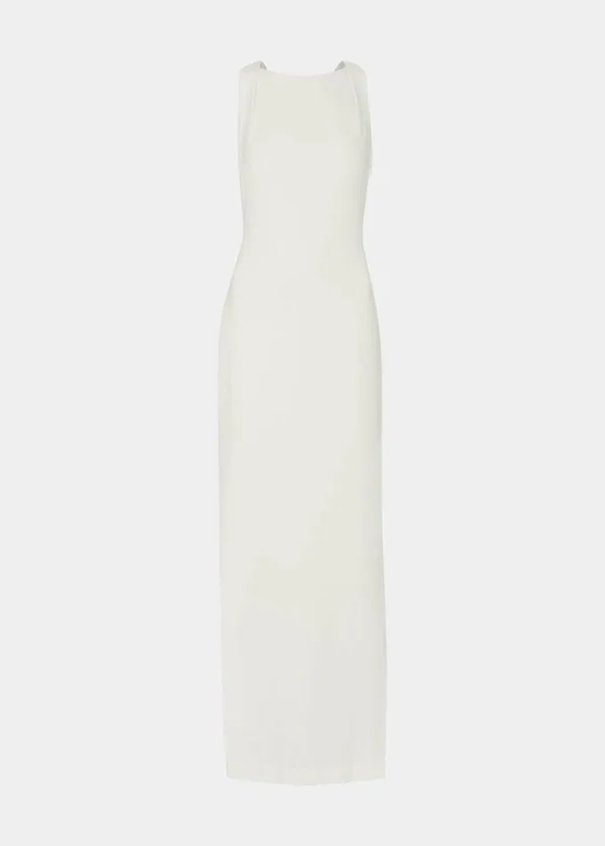 Whistles Tie Back Maxi Dress Ivory Women Dresses
