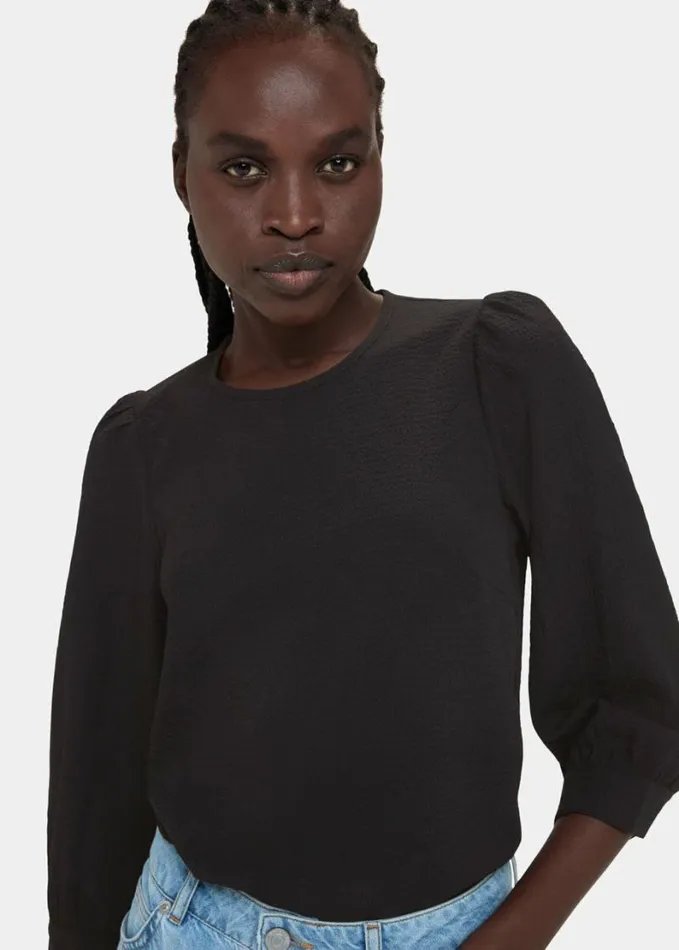 Whistles Zenni Blouse Black Women Tops