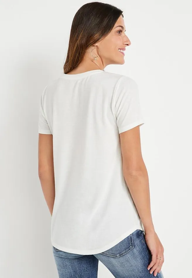 White Adventure Vibes Oversized Graphic Tee Women Maurices Tops