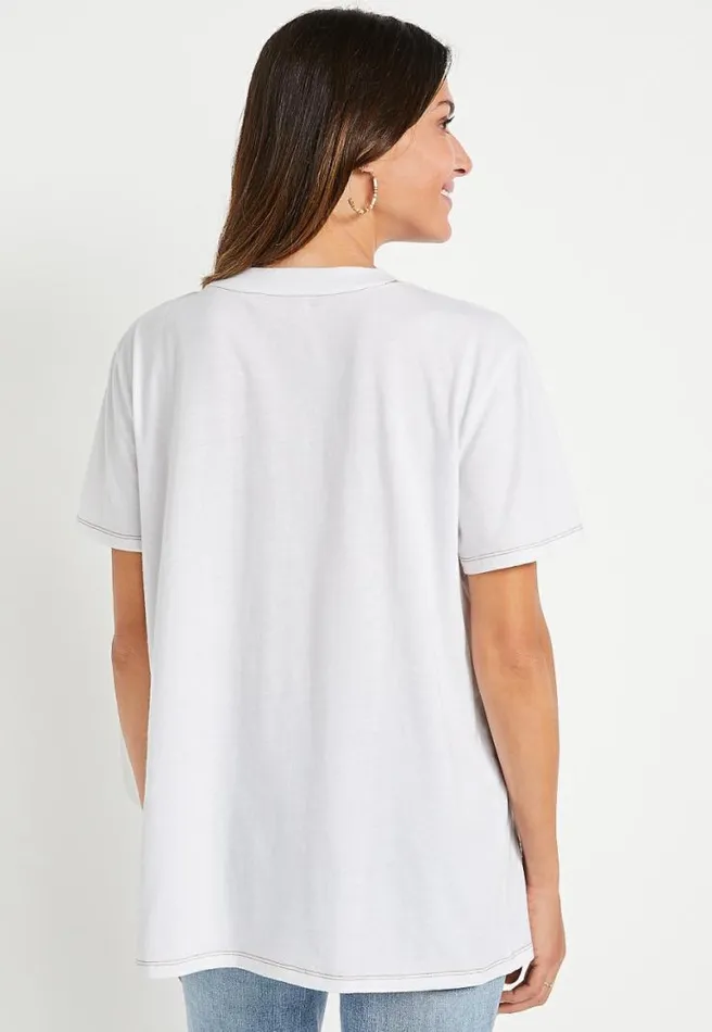 White Tahoe Oversized Graphic Tee Women Maurices Tops
