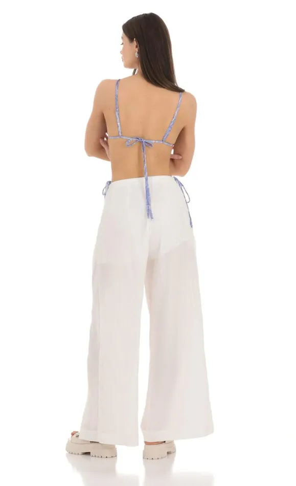 Wide Leg Pants White Women LUCY IN THE SKY Pants Wide Leg Pants White Women LUCY IN THE SKY Pants