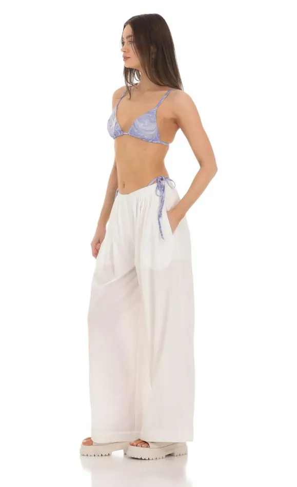 Wide Leg Pants White Women LUCY IN THE SKY Pants Wide Leg Pants White Women LUCY IN THE SKY Pants