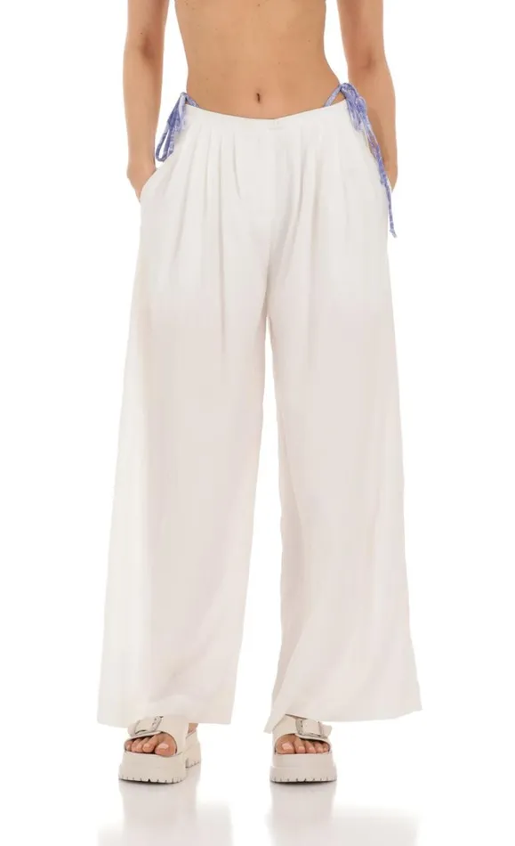 Wide Leg Pants White Women LUCY IN THE SKY Pants Wide Leg Pants White Women LUCY IN THE SKY Pants