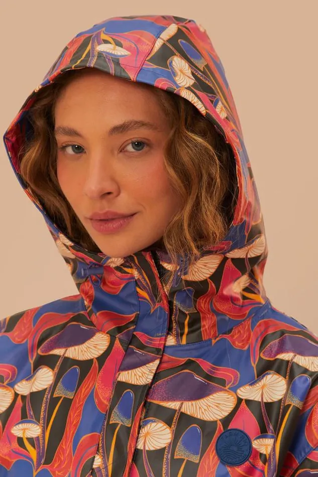 Wild Mushrooms Short Raincoat Women FARM Rio Coats