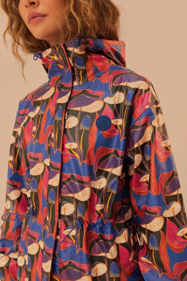 Wild Mushrooms Short Raincoat Women FARM Rio Coats