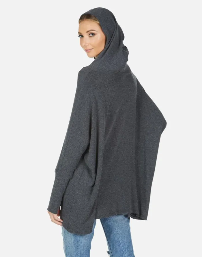 Wilma Bone Diamond Heather Black Women Lauren Moshi Hoodies