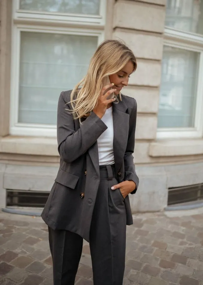 Women039s Clothing Blazers Easy Clothes Grey Amel Blazer