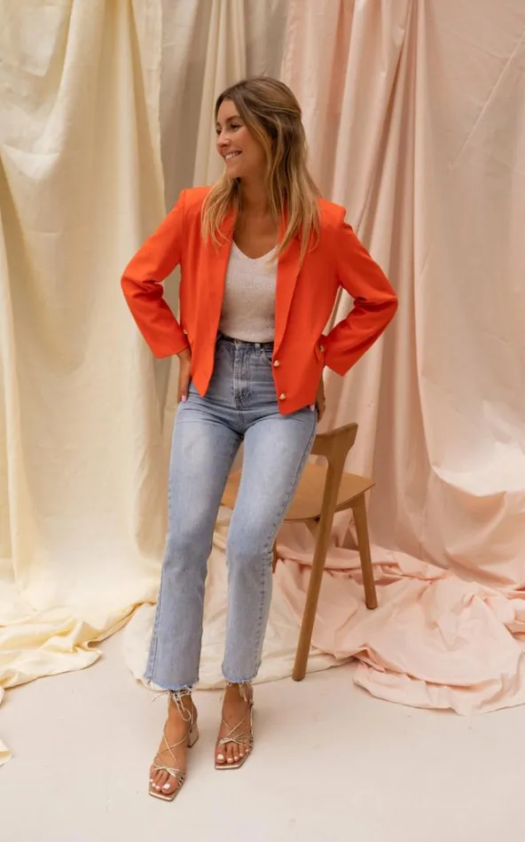Women039s Clothing Blazers Easy Clothes Orange Estella Blazer