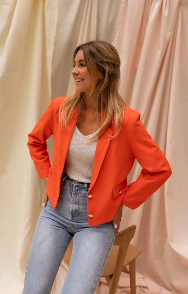 Women039s Clothing Blazers Easy Clothes Orange Estella Blazer