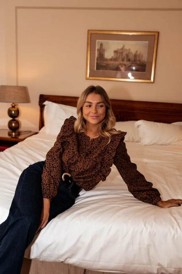 Women039s Clothing Blouses Easy Clothes Brick Neyla Leopard Print Blouse