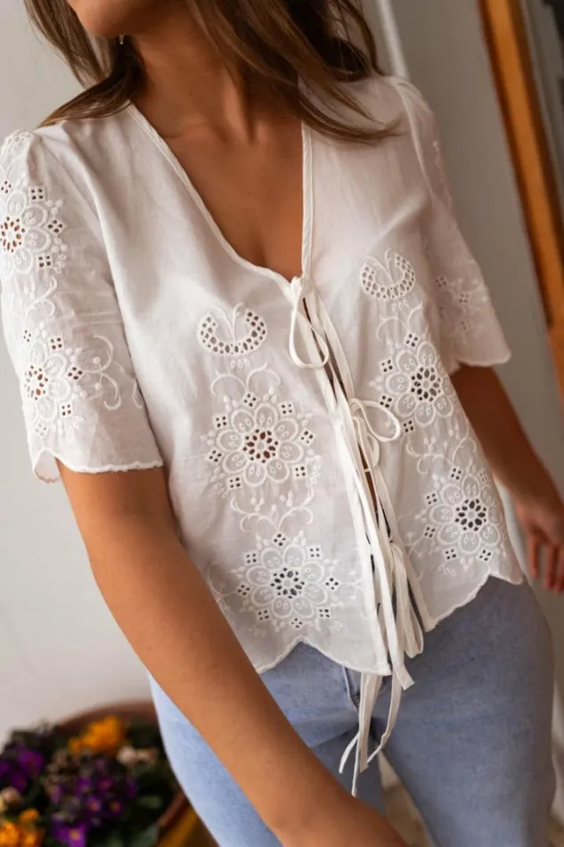Women039s Clothing Blouses Easy Clothes Ecru Laure Blouse Women039s Clothing Blouses Easy Clothes Ecru Laure Blouse
