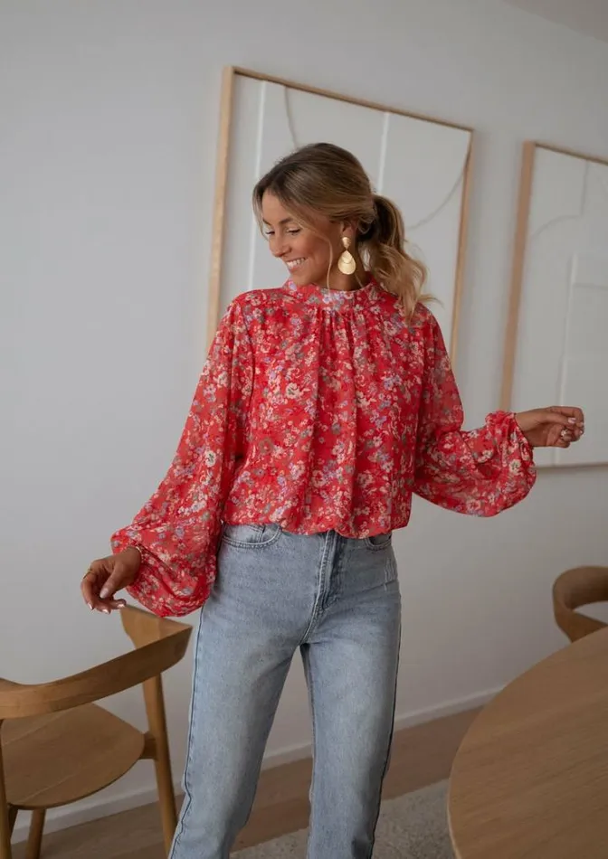 Women039s Clothing Blouses Easy Clothes Floral Coral Doma Blouse