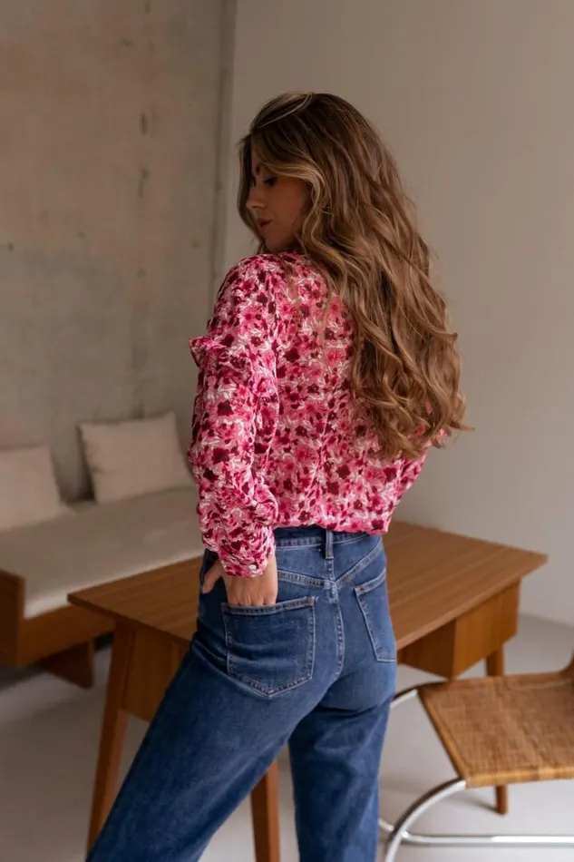 Women039s Clothing Blouses Easy Clothes Ogda Pink Blouse With Flowers