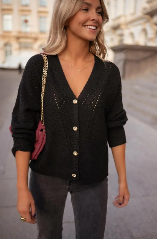 Women039s Clothing Cardigans Easy Clothes Black Xavier Cardigan Black