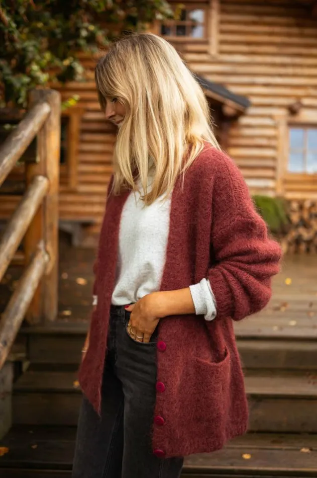 Women039s Clothing Cardigans Easy Clothes Burgundy Gabriel Cardigan