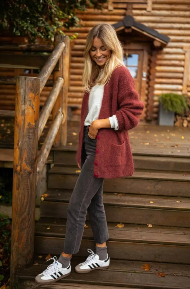 Women039s Clothing Cardigans Easy Clothes Burgundy Gabriel Cardigan