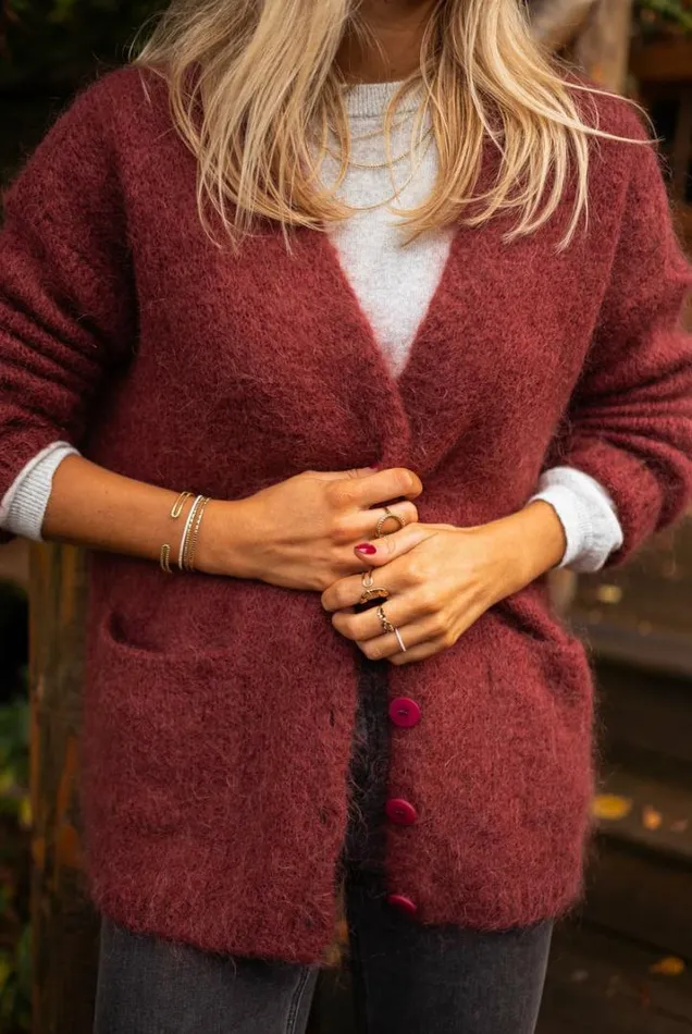 Women039s Clothing Cardigans Easy Clothes Burgundy Gabriel Cardigan
