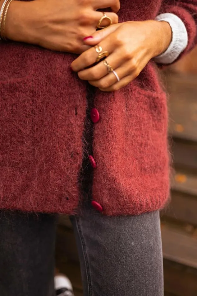Women039s Clothing Cardigans Easy Clothes Burgundy Gabriel Cardigan