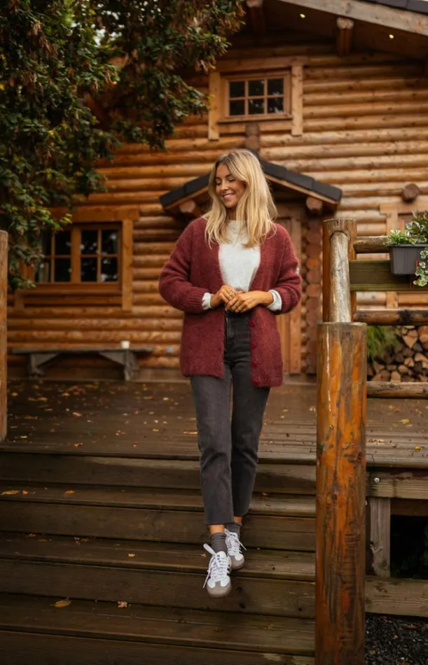 Women039s Clothing Cardigans Easy Clothes Burgundy Gabriel Cardigan