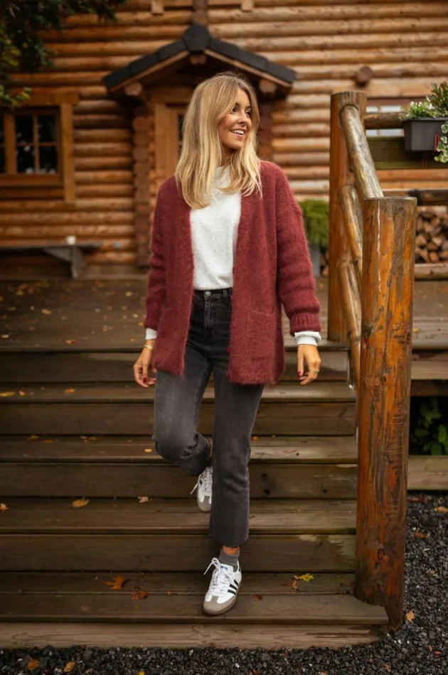 Women039s Clothing Cardigans Easy Clothes Burgundy Gabriel Cardigan