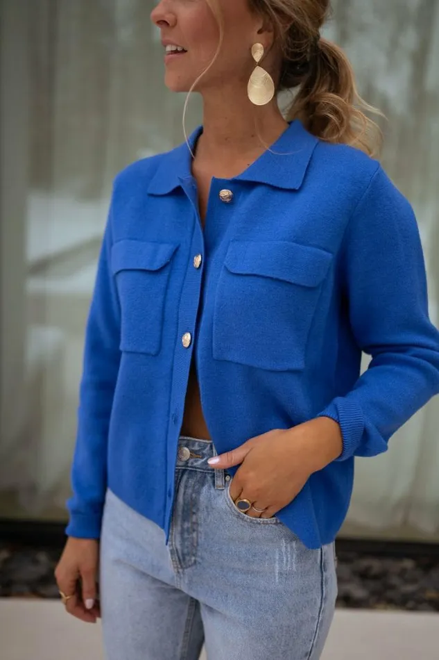 Women039s Clothing Cardigans Easy Clothes Royal Blue Fika Cardigan