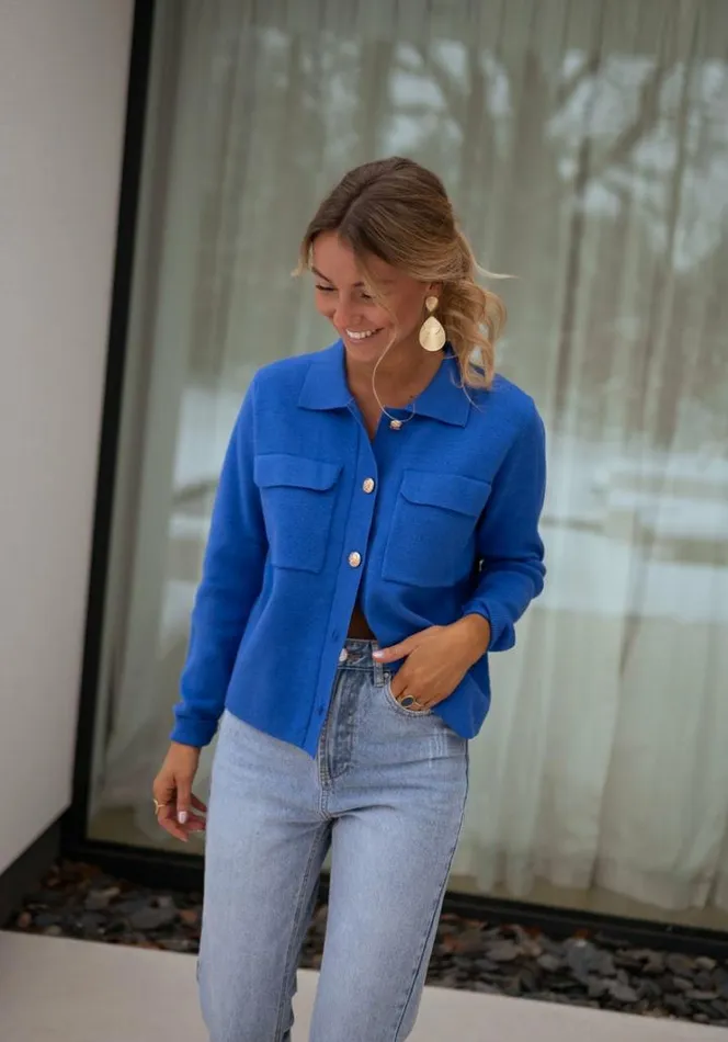 Women039s Clothing Cardigans Easy Clothes Royal Blue Fika Cardigan