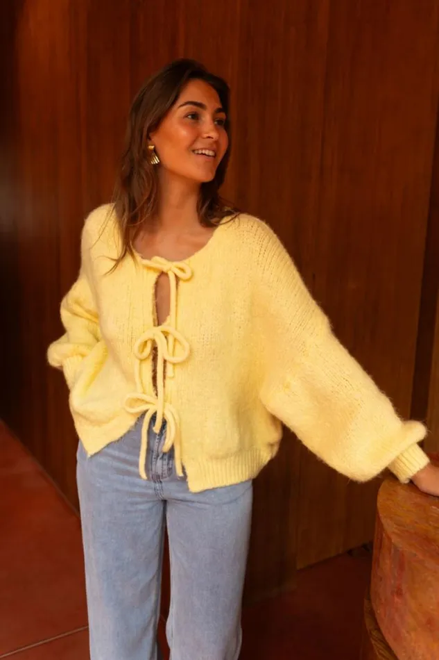 Women039s Clothing Cardigans Easy Clothes Yellow Janou Cardigan