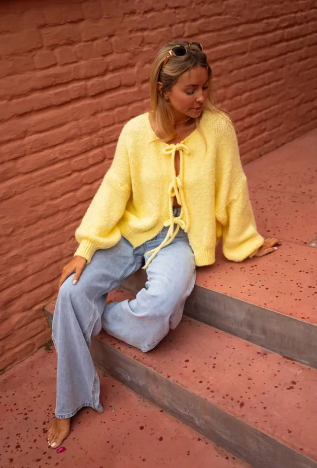Women039s Clothing Cardigans Easy Clothes Yellow Janou Cardigan