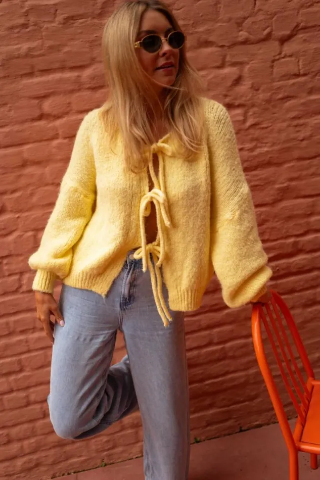 Women039s Clothing Cardigans Easy Clothes Yellow Janou Cardigan