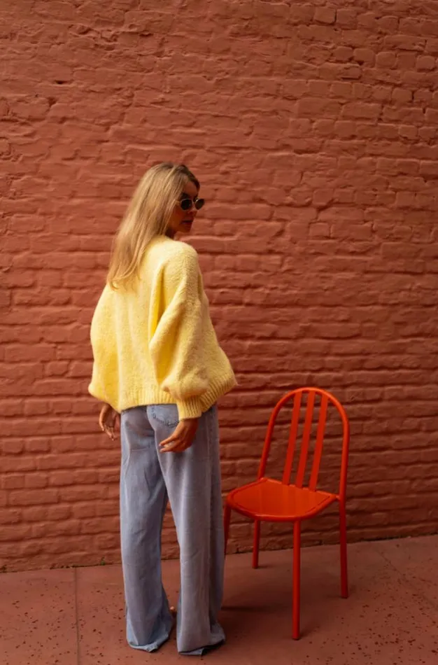 Women039s Clothing Cardigans Easy Clothes Yellow Janou Cardigan