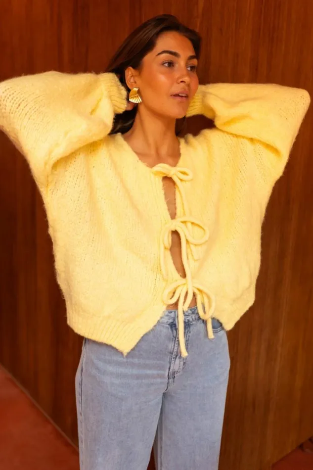 Women039s Clothing Cardigans Easy Clothes Yellow Janou Cardigan