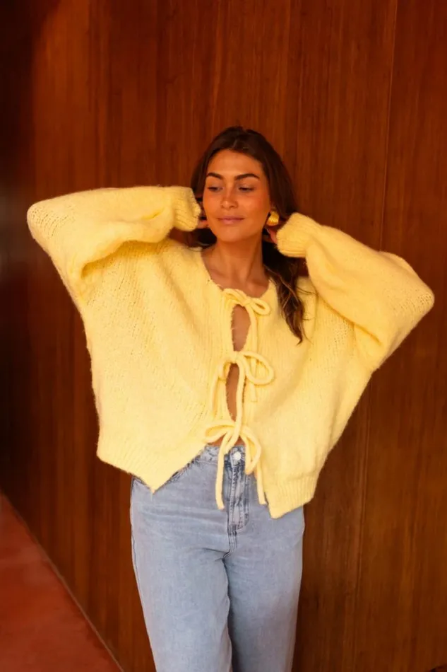 Women039s Clothing Cardigans Easy Clothes Yellow Janou Cardigan
