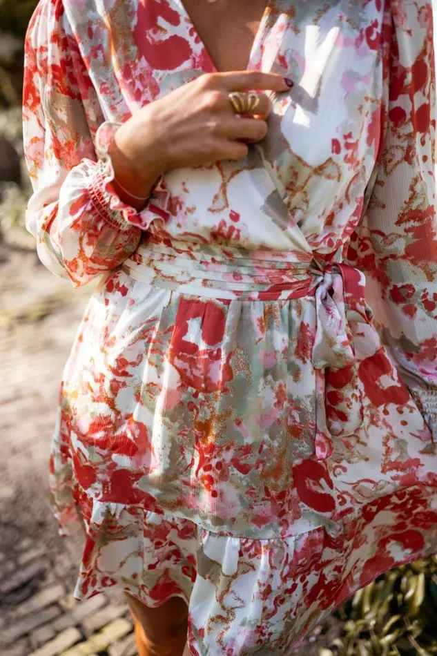 Women039s Clothing Dresses Easy Clothes Orange And Khaki Patterned Toby Dress